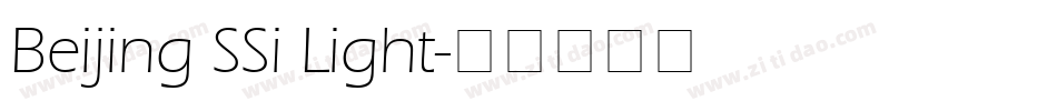 Beijing SSi Light字体转换